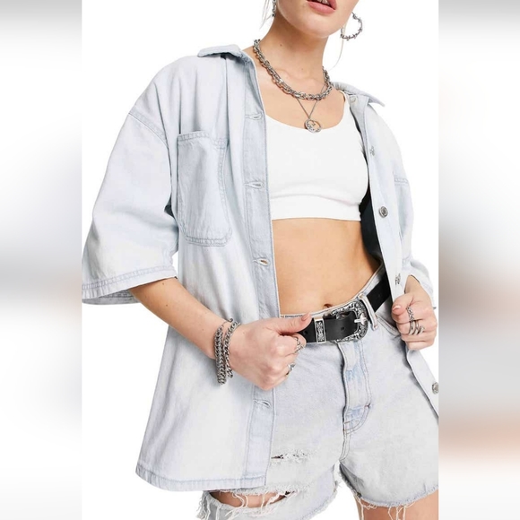 Women's short sleeve button-up shirt - Picture 4 of 5